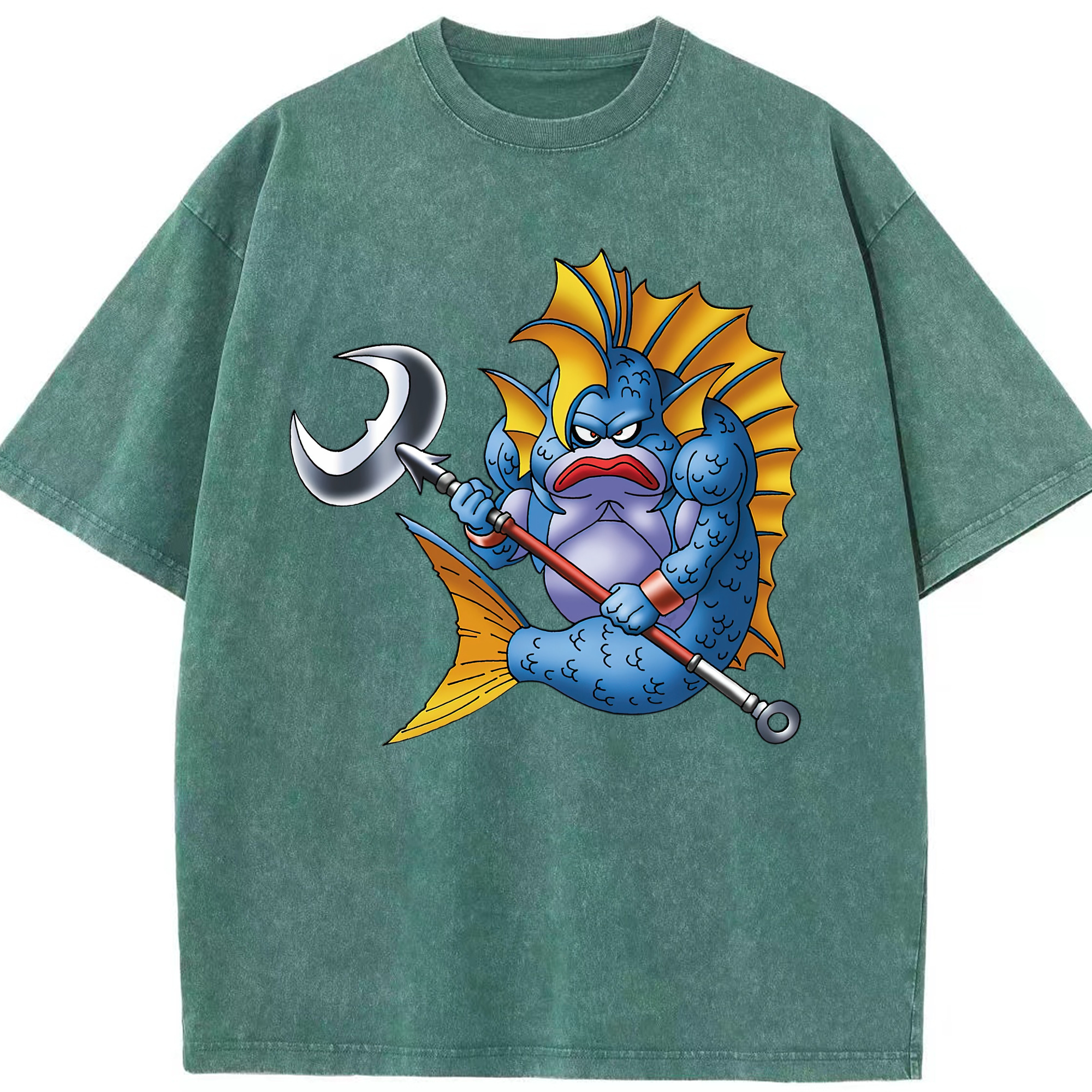（画像用） ドラゴンクエスト Doragon Kuesuto Dragon Quest 綿100% ヴィンテージ風 半袖Tシャツ（フロントプリント）
